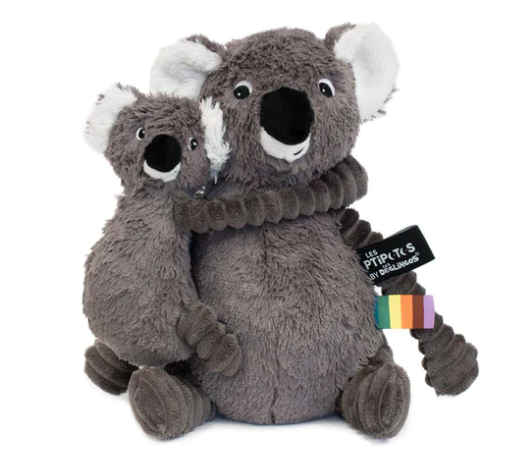 Peluche Koala con Bebé Gris Abrazables - OCIO