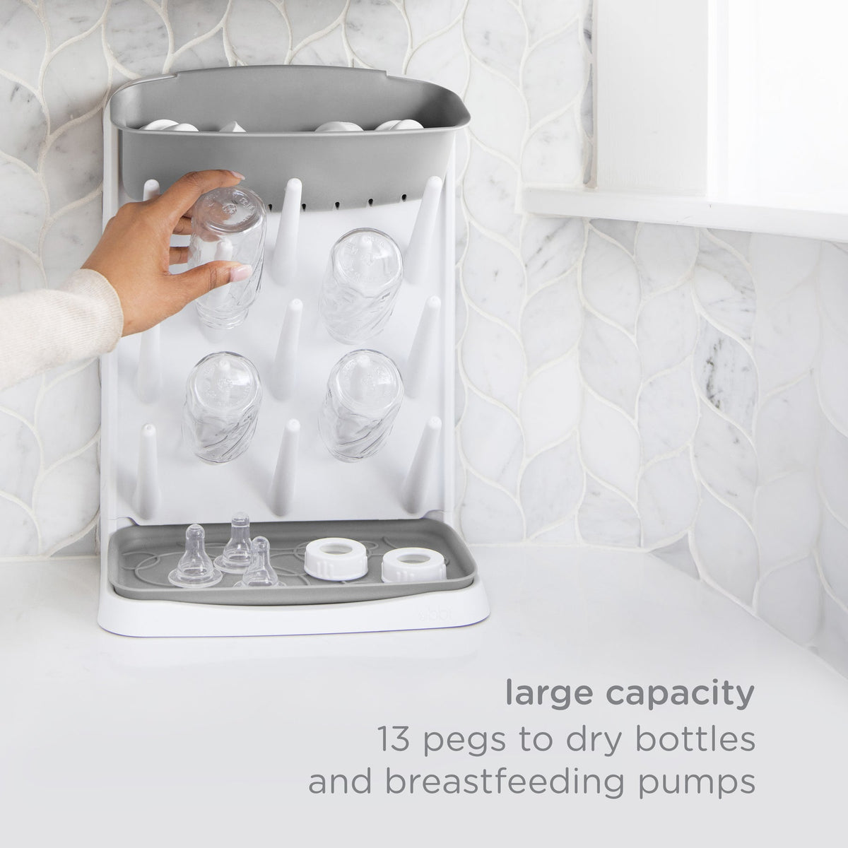 Estante vertical p/secar biberón