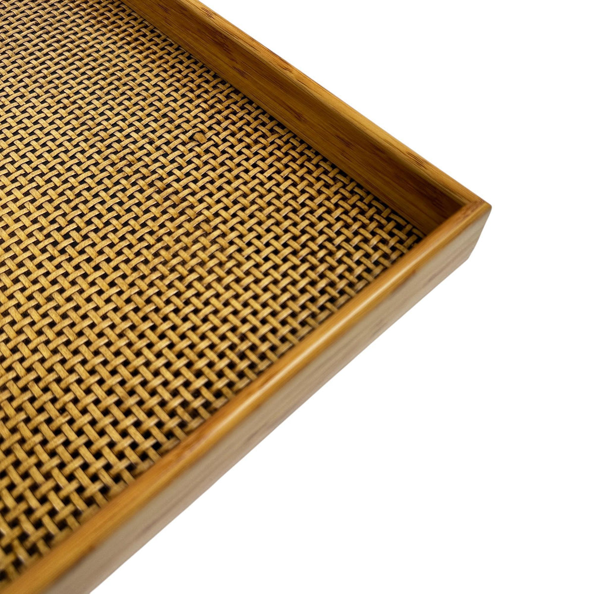 Bandejas de rattán set de 2 piezas