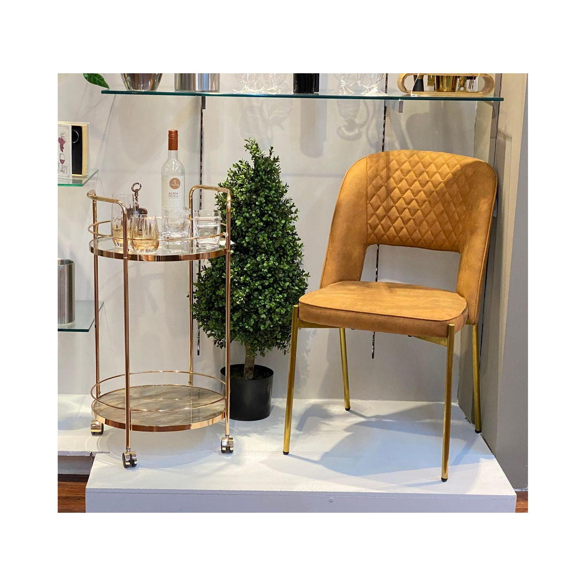 Planta Buxus artificial con pote