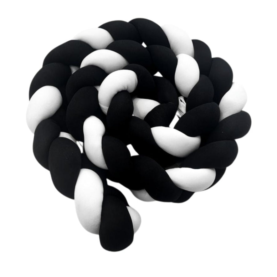 Bumper Trenzado Blanco/Negro