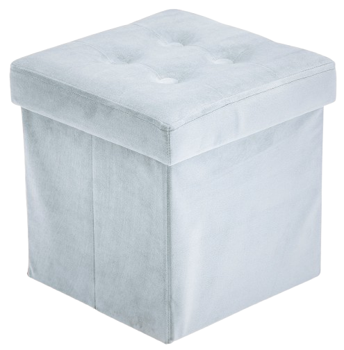 Baúl/Asiento Velvet Azul Claro