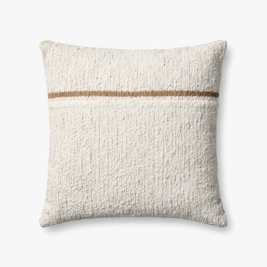 Cojín Ivory / Rustic Brown