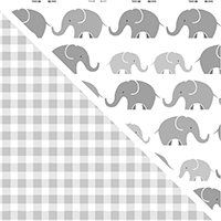 Funda p/almohada de Lactancia Grey Elephants