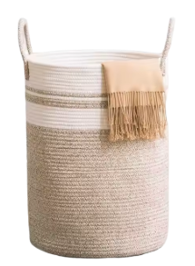 Cesta Blanca/Marrón claro