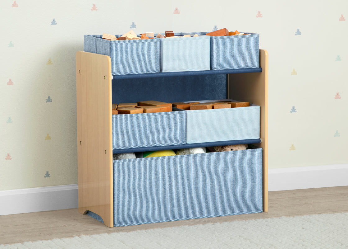 Mueble c/organizador en Tela Celeste