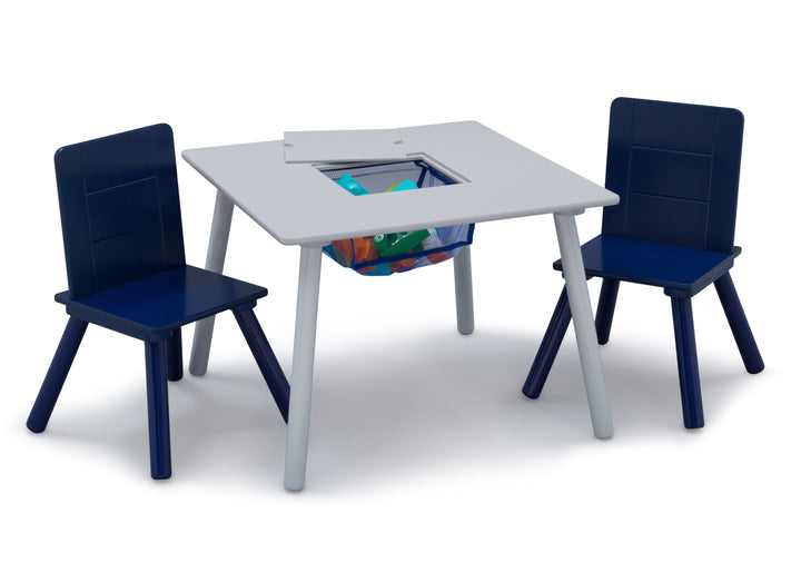 Juego de Mesa c/2 Sillas Gris y Azul