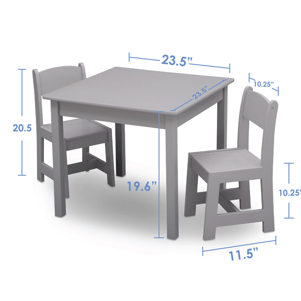 Juego de Mesa c/2 Sillas Bianca Blanco/Natural