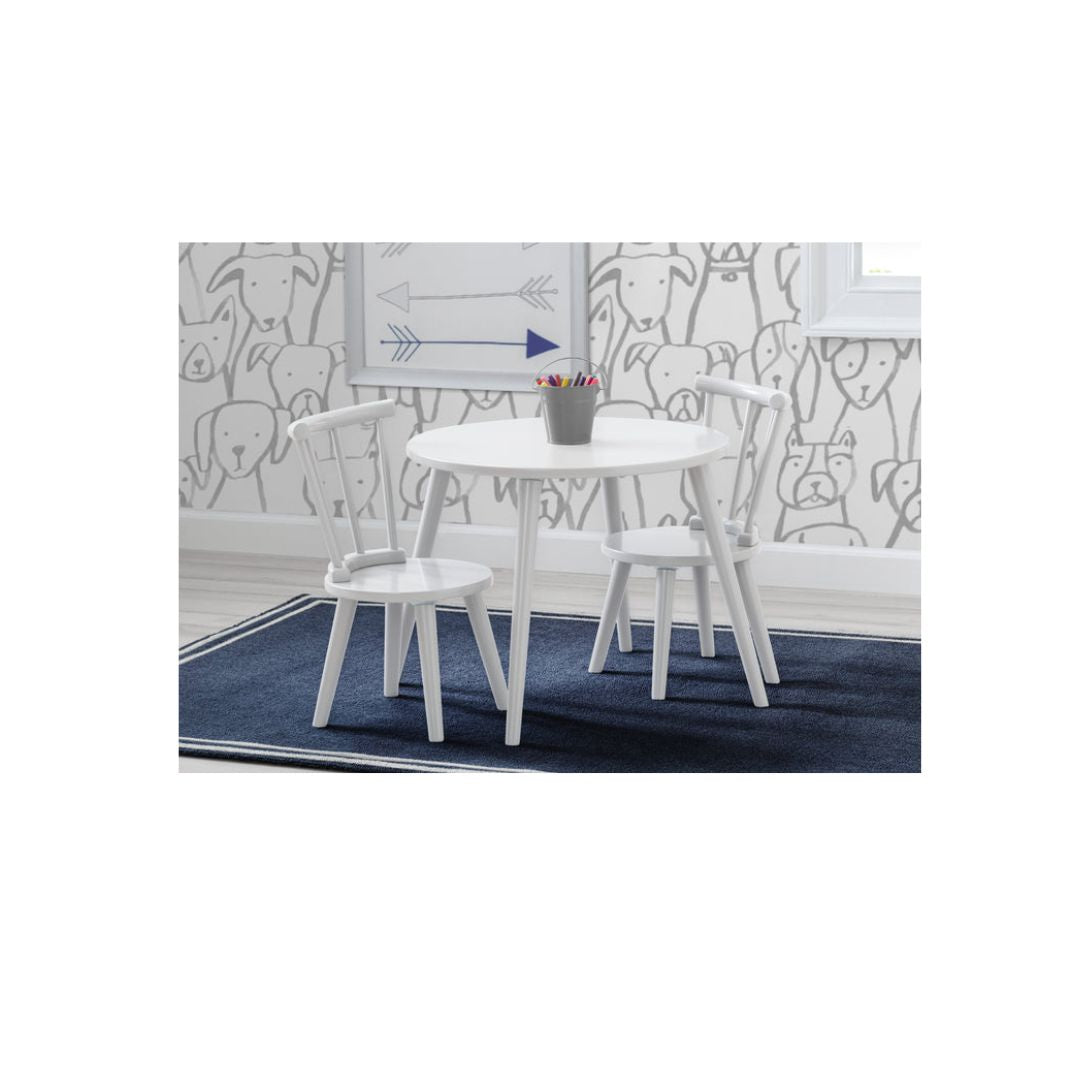Juego de Mesa Redonda c/2 Sillas Blanco