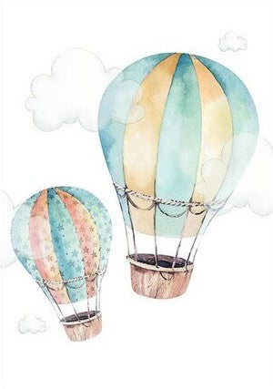 Cuadro Canvas Green Hot Air Balloons