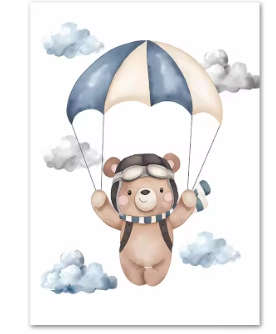 Cuadro Oso en Paracaídas