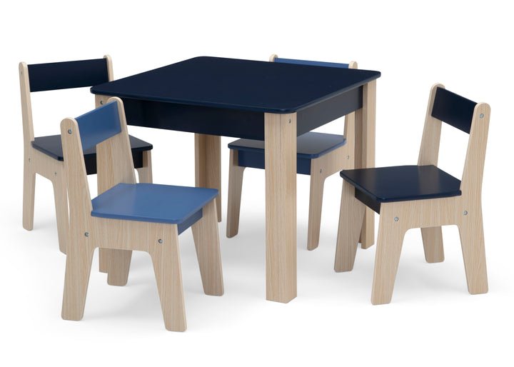 Juego de Mesa c/4 Sillas, Natural Azul