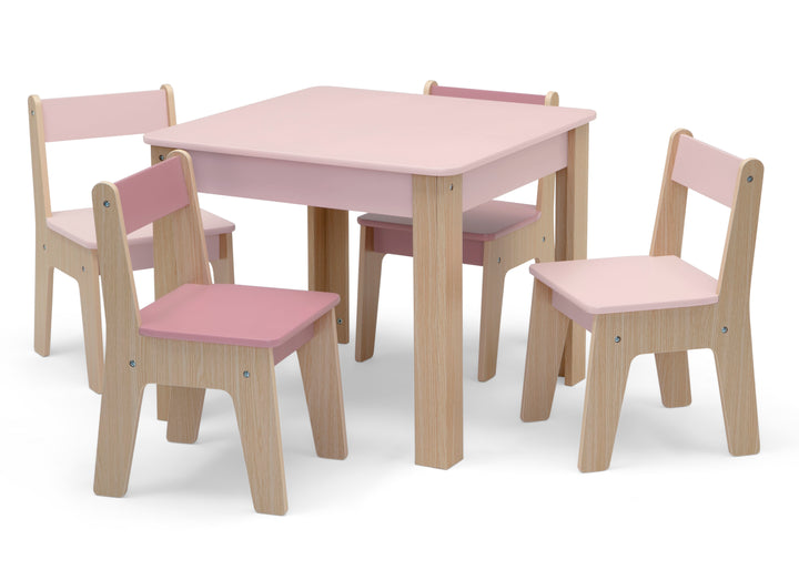 Mesa Infantil Regulable Con 4 Sillas - Plástico HDPE, 7 Alturas, Para Niños 2-10 Años, 120x60 Cm