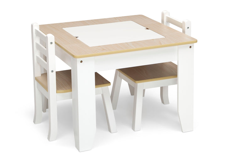 Juego de Mesa Blanco/Madera c/2 Sillas