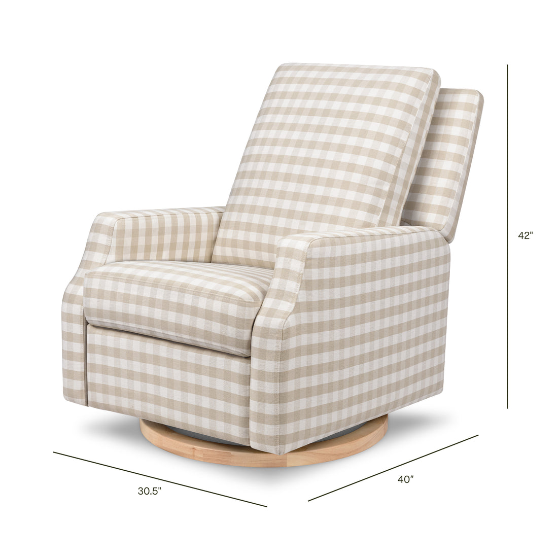 Mecedora Crewe Tan Gingham