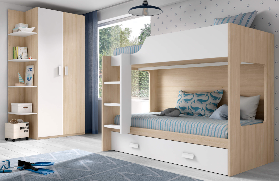 Camarote con Cama de Arrastre Frente Gris