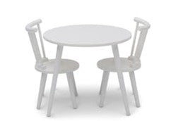 Juego de Mesa Redonda c/2 Sillas Blanco