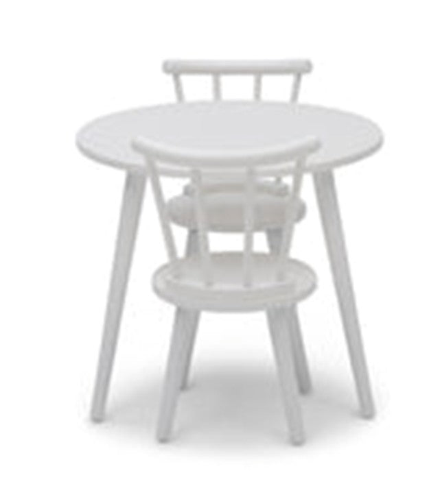 Juego de Mesa Redonda c/2 Sillas Blanco