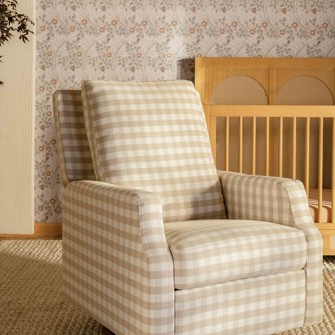 Mecedora Crewe Tan Gingham