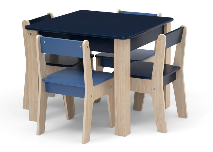 Juego de Mesa c/4 Sillas, Natural Azul