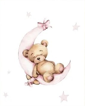 Cuadro Oso  Luna Rosado