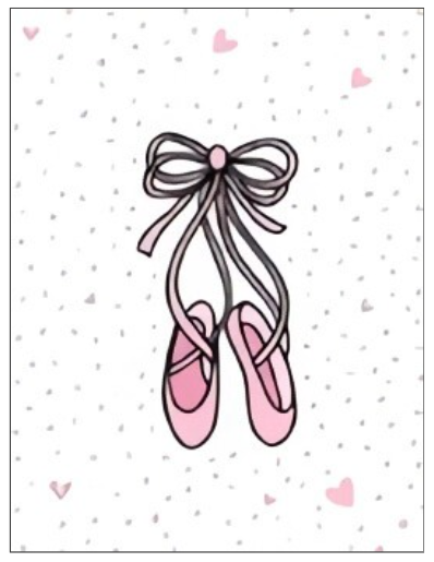 Cuadro Canvas Heart Ballet Shoes