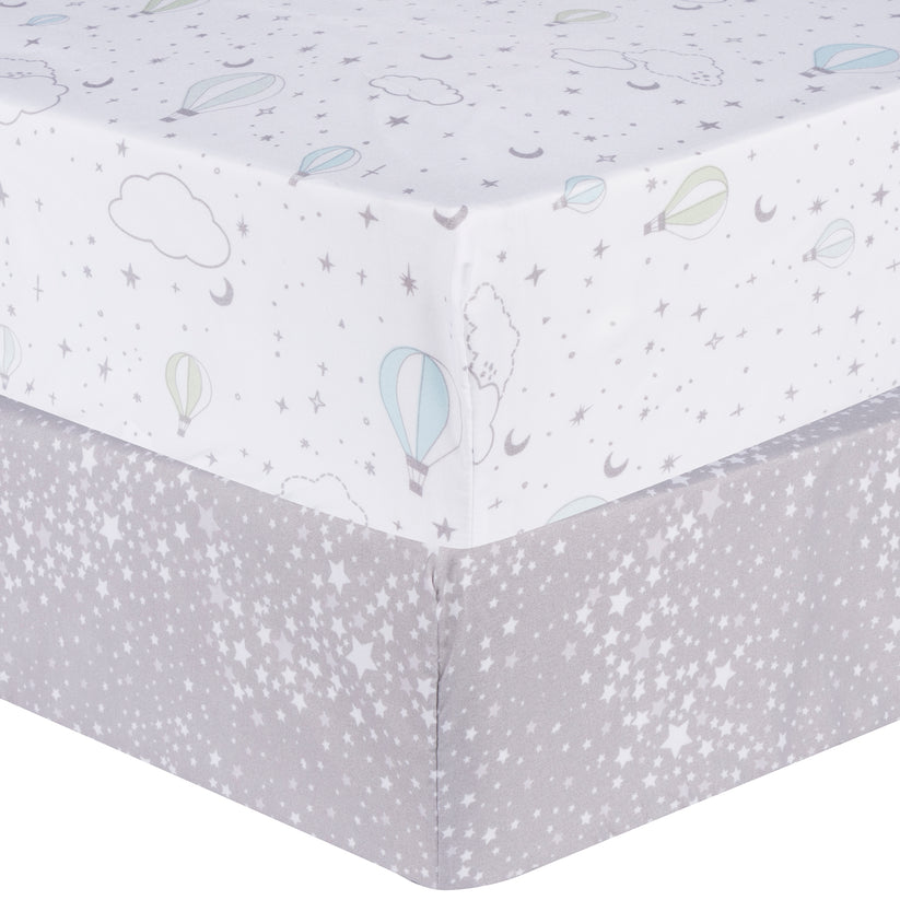 Cotton Jersey Fitted Sheet Starry Dreams S/2