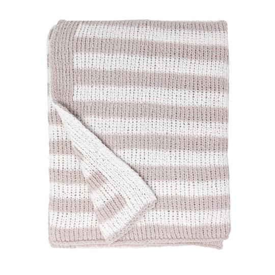 Stripes Chenille Blanket - Grey