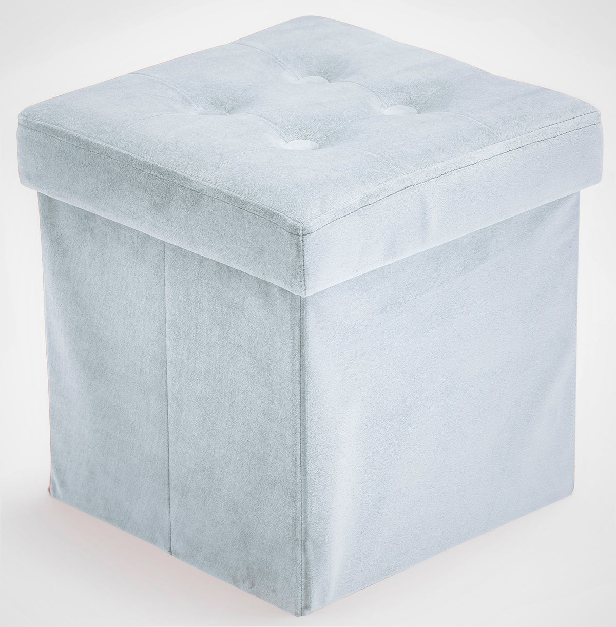 Baúl/Asiento Velvet Azul Claro