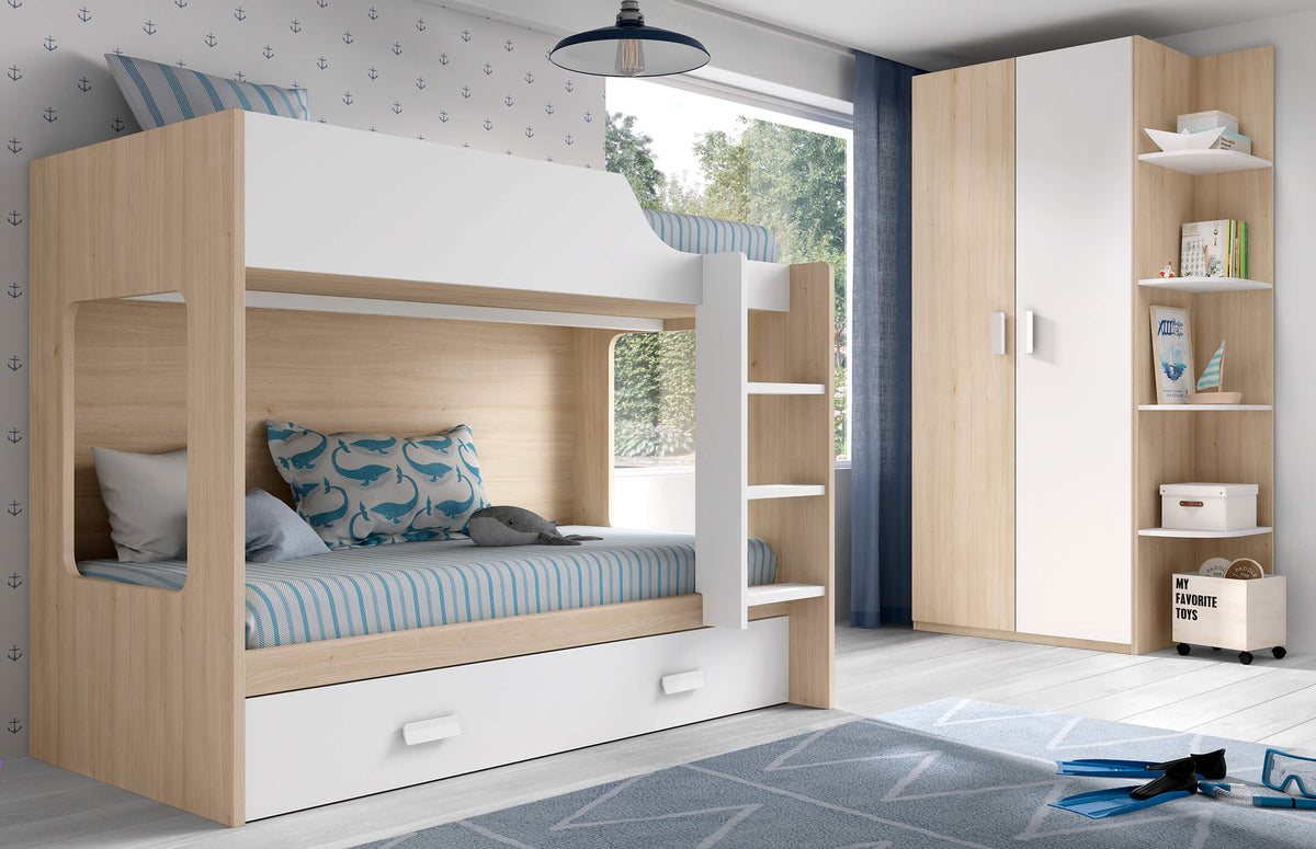 Camarote con Cama de Arrastre Frente Blanco